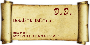 Dobák Dóra névjegykártya